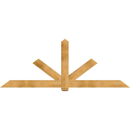 Ekena Millwork Kennewick Rough Sawn Timber Gable Bracket, Western Red Cedar, 108"W x 40"H x 4"D x 6"F, 9/12 Pitch GBW108X40X0406KEN00RWR